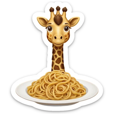 Spaghetti giraffe sticker