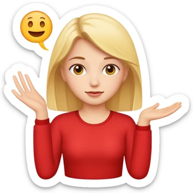 A girl teaching how to make an emoji sticker