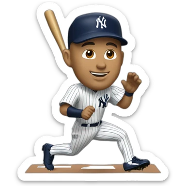 Derek jeter scores a run sticker