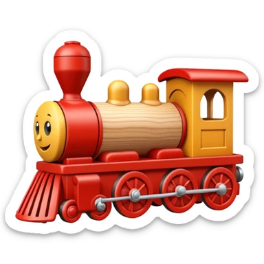 train toy made of wood only no color sticker