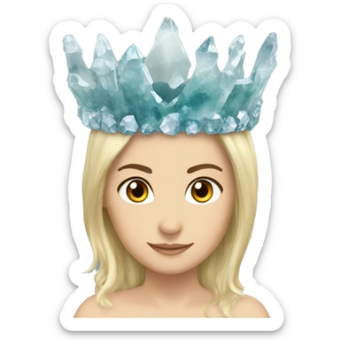 crystal geode crown sticker