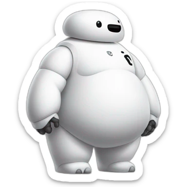 hyper realistic baymax as chicago bulls player sticker