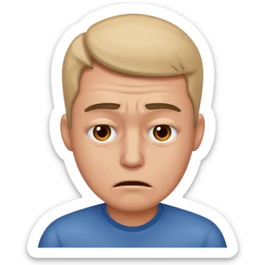 Overwhelmed man sticker