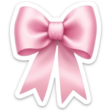 light pink ribbon bow sticker