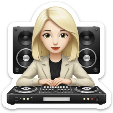 Amelie Lens with DJ table sticker