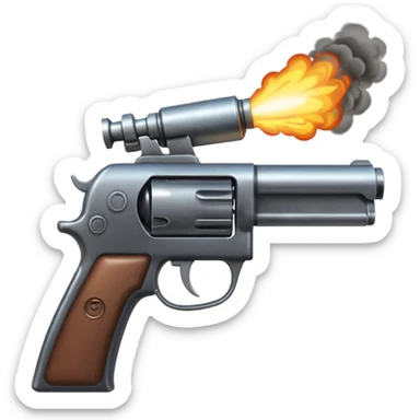 gun firing sticker