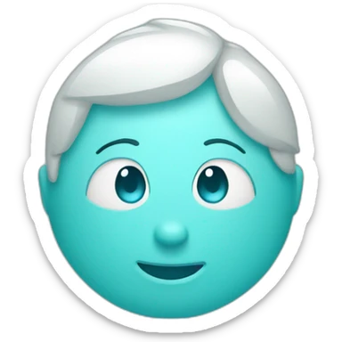 Cyan info icon sticker