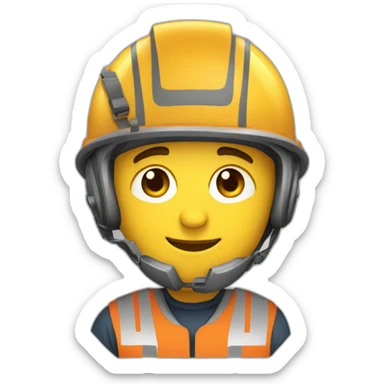 ingeniero con casco sticker