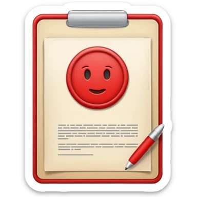 solo un documento con un simbolo de denegado sticker