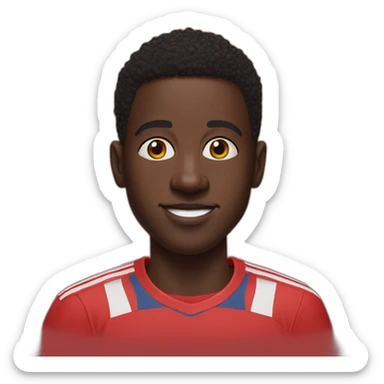 hyper realistic marques brownlee in red tshirt sticker