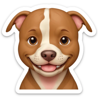 pitbull smiling with a GG's sign sticker