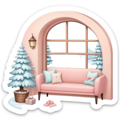 Coquette winter things vibe sticker