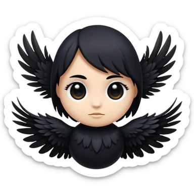 raven chibi emoji sticker