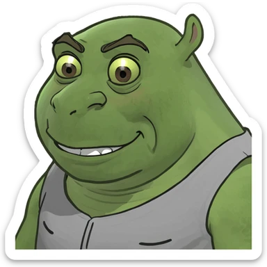 Pink shrek sticker