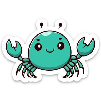 Sebastian the crab from The Little Mermaid sticker