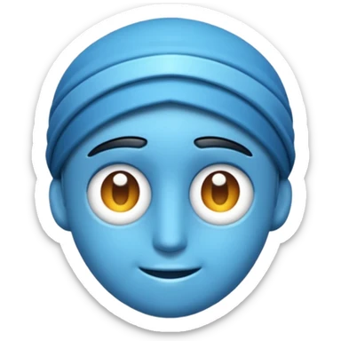 Beyaz tick dışı mavi sticker