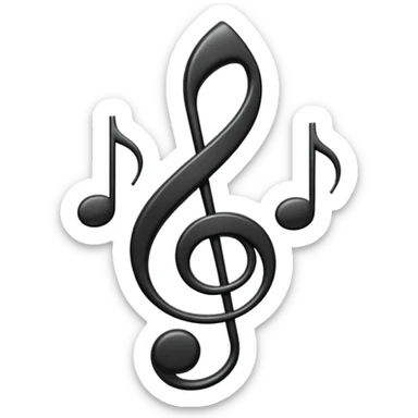 music notes appearing on a staff sticker