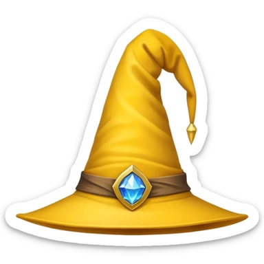 yellow wizard hat sticker