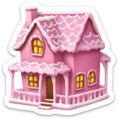 Pink gingerbread house  sticker