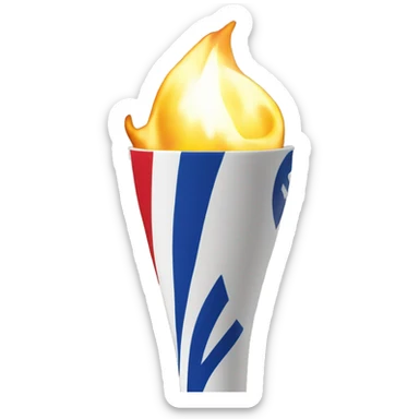olympic torch with a parisien background sticker