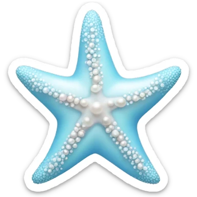 pastel blue starfish add another pearly white one layered behind it sticker