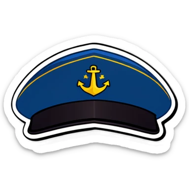 capitain hat sticker