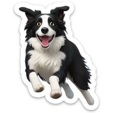 Border collie doing slalom sticker