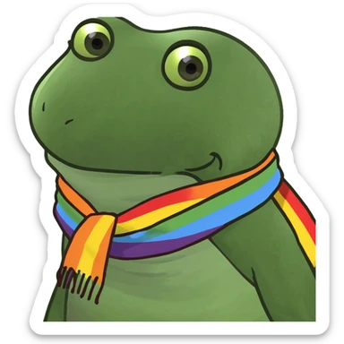 The rainbow emoji with switched colors that are pastel sticker