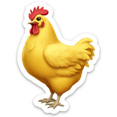 yellow hen sticker