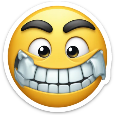 Grit teeth side eye disgust face  sticker
