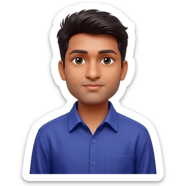Indian young man at 25 years old  sticker