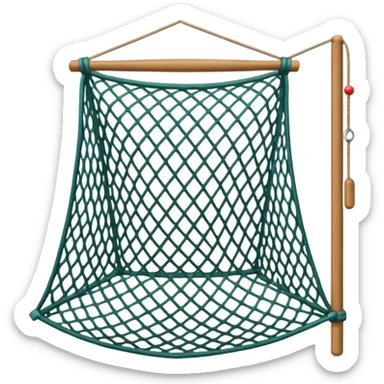 Fishing net a square net sticker