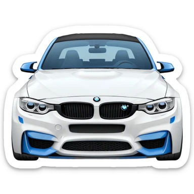 BMW M3 MOST WANTED WHİTE BLUE sticker