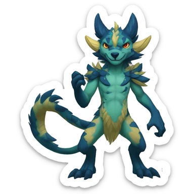 Anthro Vernid-WickerBeast-Protogen-Primagen-Fakémon Full Body sticker