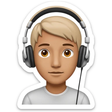 headphones for private listening person sticker