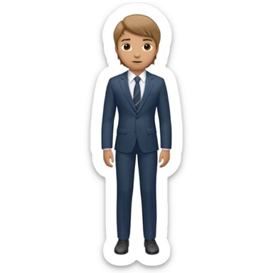Young man, tailored trousers, suit jacket, and tie

 sticker