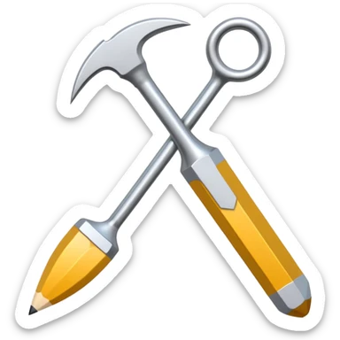 Un compás de dibujo lineal sticker