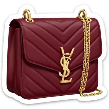 Maroon YSL bag sticker