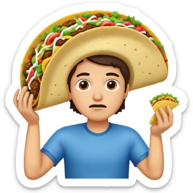 Nervous sweating dizzy taco sticker