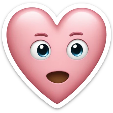 Light pink heart just like the apple emoji heart  sticker