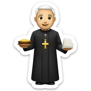 priest holding host sticker