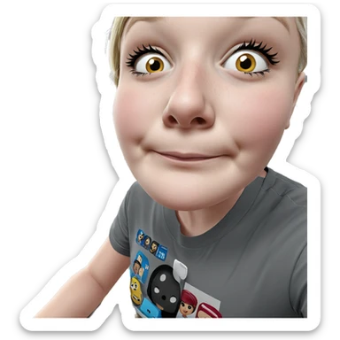 girl in indoor shirt sticker