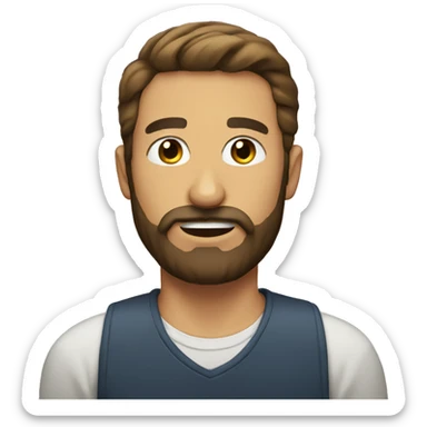 Man with beard  sticker