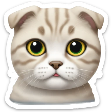 scottish fold cat sticker