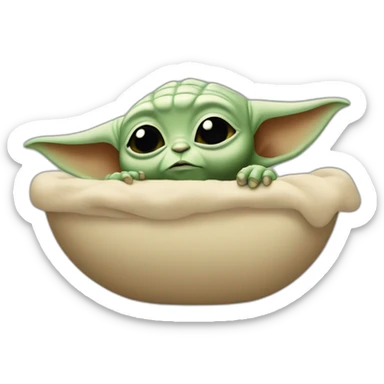 Bébé Yoda qui dort sticker