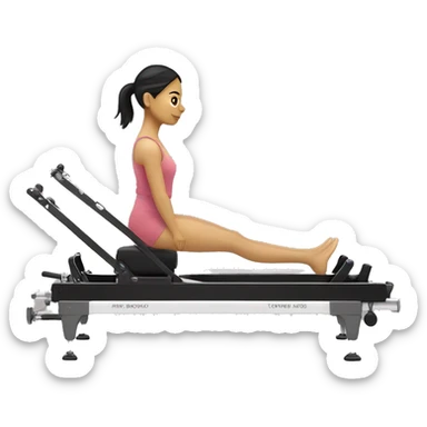Filipina on pilates reformer  sticker