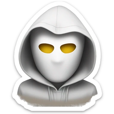 mysterious masked hooded man sticker
