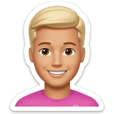 Barbie Ken face sticker