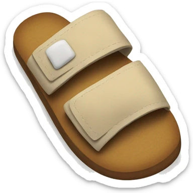 foot in sandals with painted toenails sticker