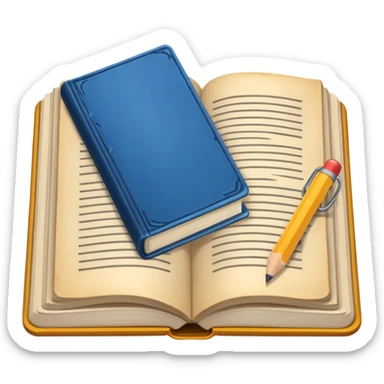 textbook with a bookmark sticker